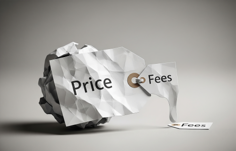 Crumpled up piece of paper with the word price on it 