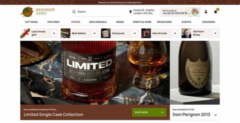 Hedonism Wines homepage