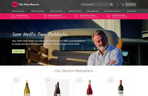 The Wine Reserve homepage